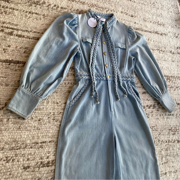 ELLIATT Country Braided Denim Jumpsuit, Size XL, NWT - Picture 2 of 10
